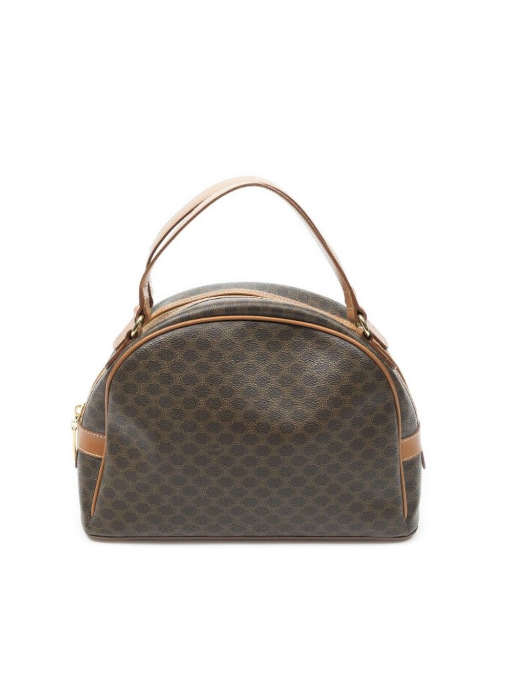 Celine Vintage Dome Top Handle Brown Macadam Canvas